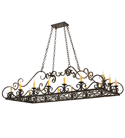 66"L Carlotta 16 LT Oblong Chandelier | 171344