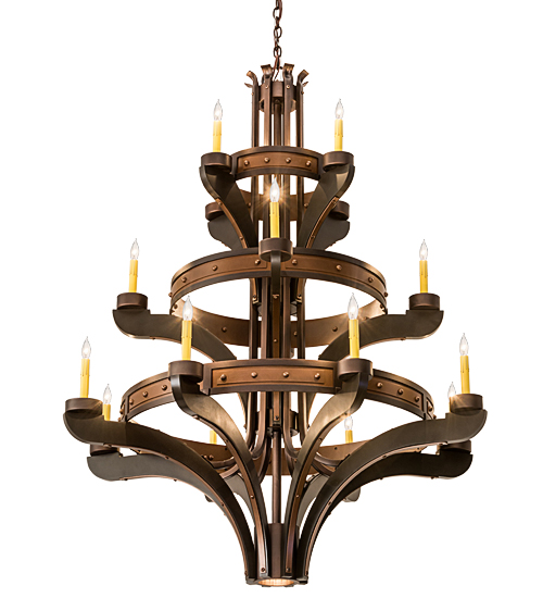 48"W Castilla 16 LT Three Tier Chandelier | 183606
