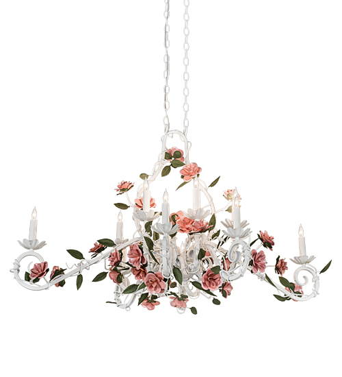 48" Long Symphony Rose Basket Oblong Chandelier | 193143
