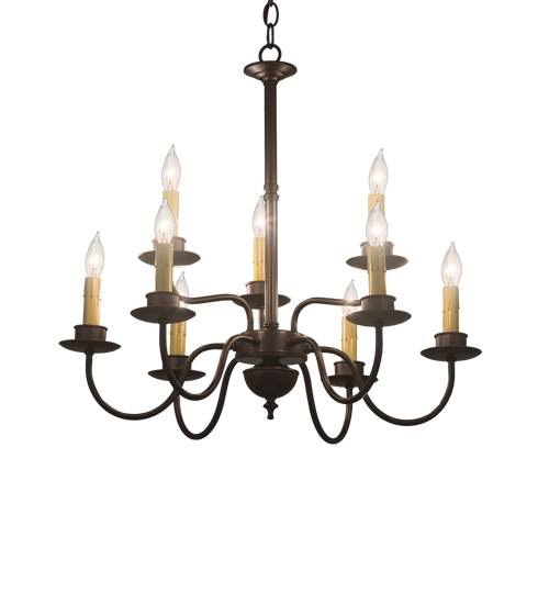24" Wide Ean 2 Tier 9 LT Chandelier | 199600