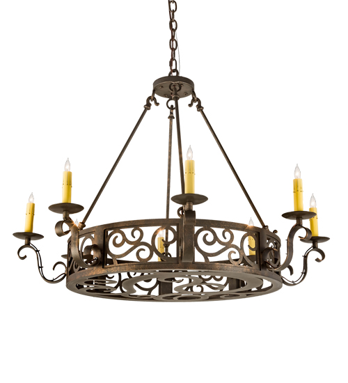36" Wide Delano 8 Light Chandelier | 200078
