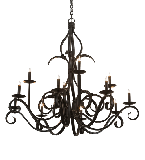 48" Wide Cypress 12 Light Chandelier | 202247