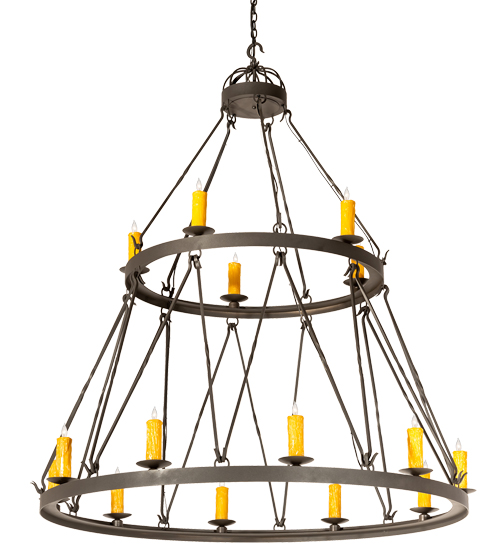 60" Wide Lakeshore 15 Light Two Tier Chandelier | 204942