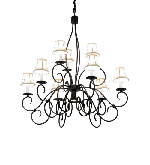 36" Wide Grace 10 Light Two Tier Chandelier | 221766