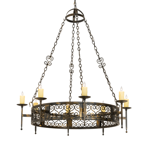 48" Wide Toscano 8 Light Chandelier | 222724