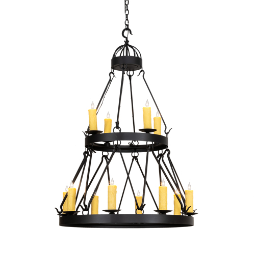 36" Wide Lakeshore 12 Light Two Tier Chandelier | 225000