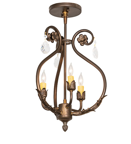 12" Wide Antonia 3 Light Chandelier | 252343