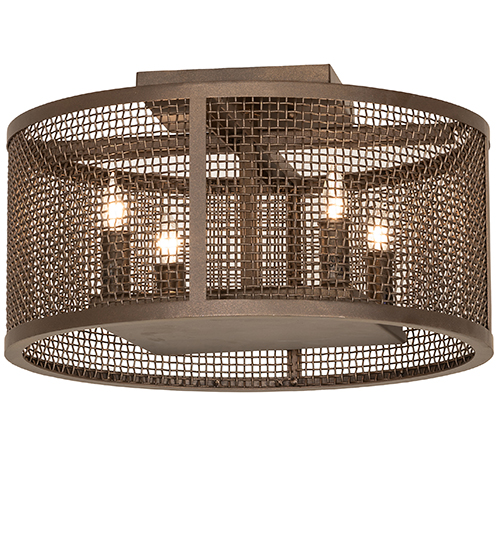 15" Wide Cilindro Rame Flushmount | 256953