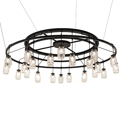 75" Wide Mason Jar 24 Light Chandelier | 266583