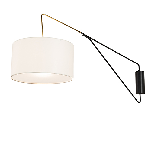 22" Wide Cilindro Textrene Swing Arm Wall Sconce | 268048