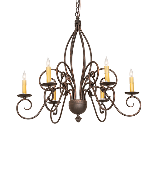 28" Wide Squire 6 Light Chandelier | 273533