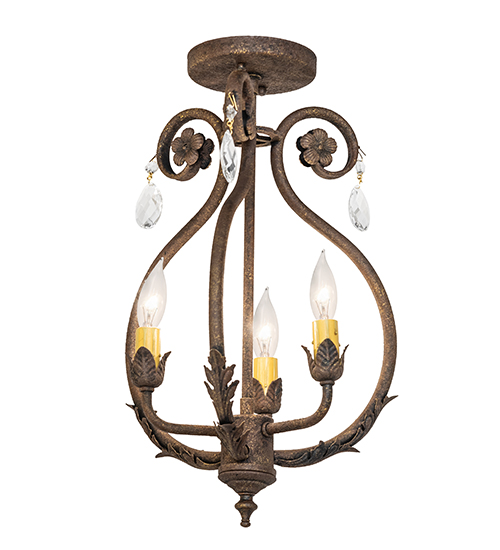 12" Wide Antonia 3 Light Chandelier | 276405