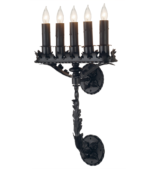 16" Wide Victorian Theatre 5 Light Wall Sconce | 70087