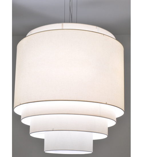 31"W Cilindro Cream 5 Tier Textrene Pendant | 70384