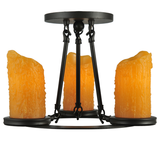 14" Wide Carpathian 3 Light Semi-Flushmount | 110508