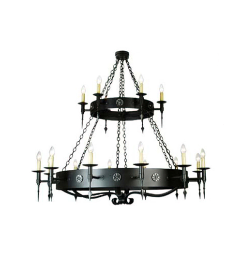 60" Wide Warwick 18 Light Two Tier Chandelier | 111559