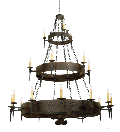 72" Wide Warwick 21 LT Three Tier Chandelier | 112084