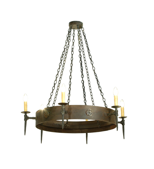 47" Wide Warwick 6 Light Chandelier | 112812