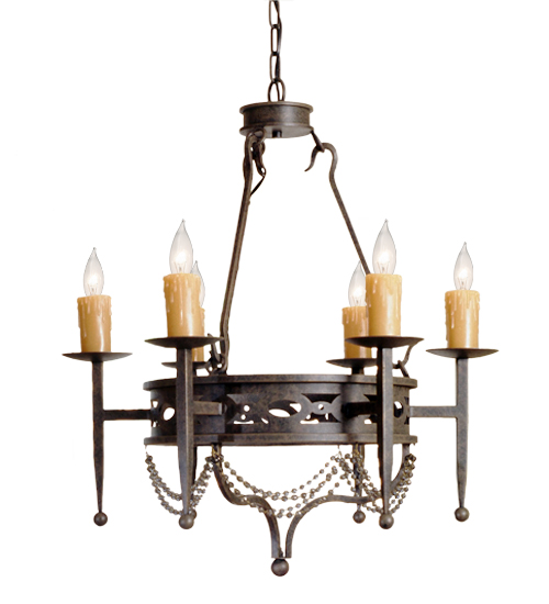 28" Wide Jasmine 6 Light Chandelier | 115171