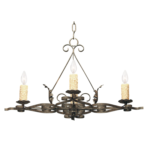 28" Long Elianna 4 Light Oblong Chandelier | 115231