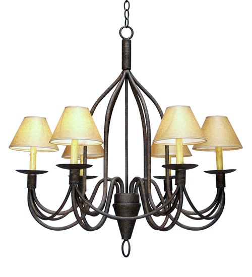 32" Wide Bell 6 Light Chandelier | 115263