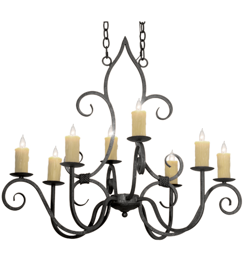 36"L Clifton 8 LT Oblong Chandelier | 117288