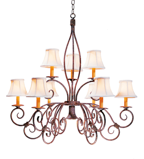 36" Wide Grace 10 Light Two Tier Chandelier | 119084