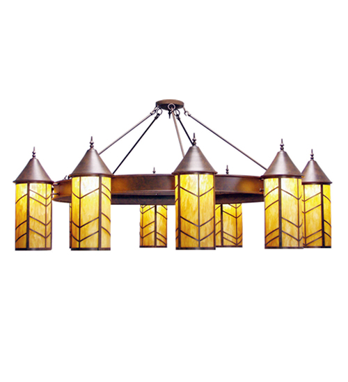 90" Wide Chevron 10 Light Chandelier | 120255