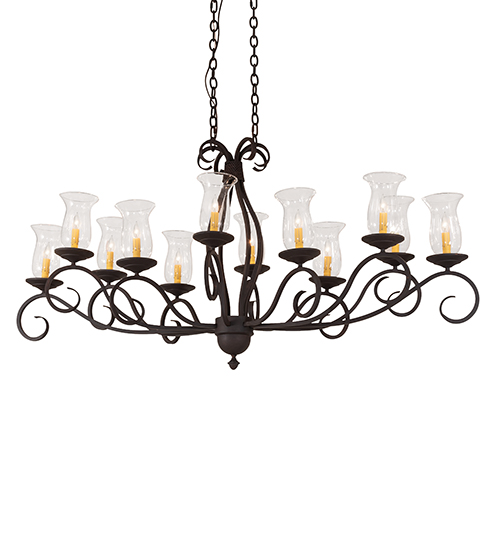 60" Long Firenze 12 Light Oblong Chandelier | 120295