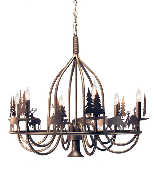 32" Wide Ciervo 6 Light Chandelier | 120983