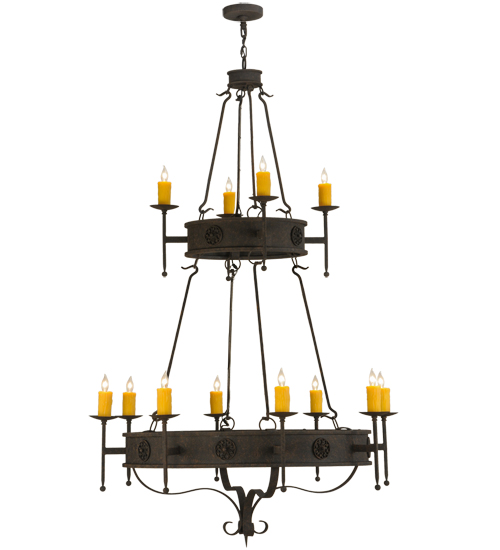 48"W Lorenzo 12 LT Two Tier Chandelier | 145419