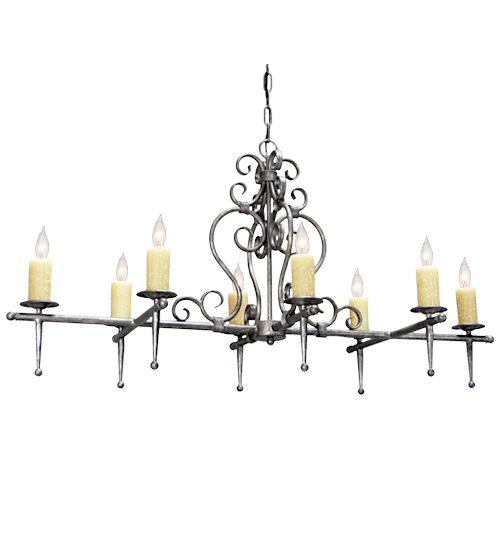 48" Long Monica 8 Light Oblong Chandelier | 146425