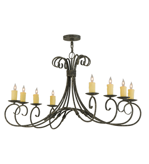 48"L Elon 8 LT Oblong Chandelier | 146659
