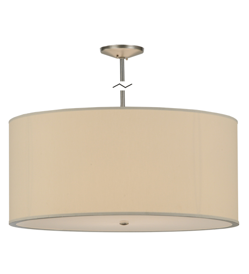 36"W Cilindro Eggshell Textrene Pendant | 148509