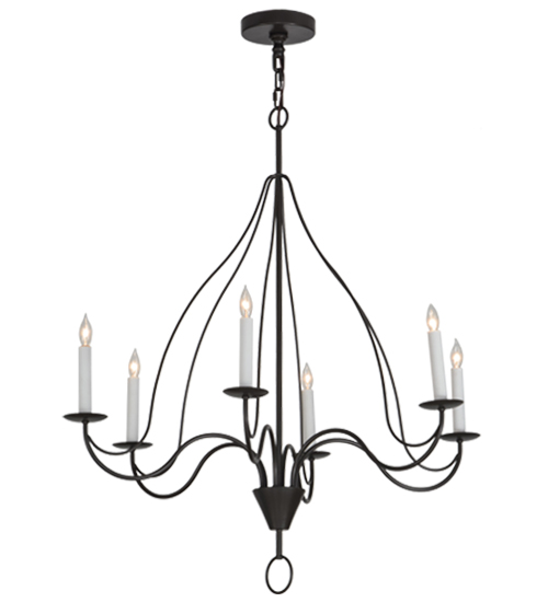 36"W Polonaise 6 LT Chandelier | 154071