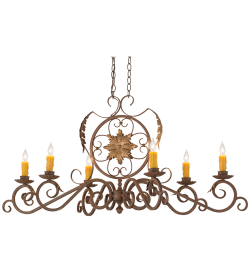 48"L Christabel 6 LT Oblong Chandelier | 154211