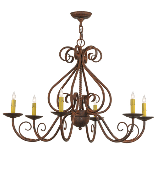 36" Wide Jenna 6 Light Chandelier | 160224