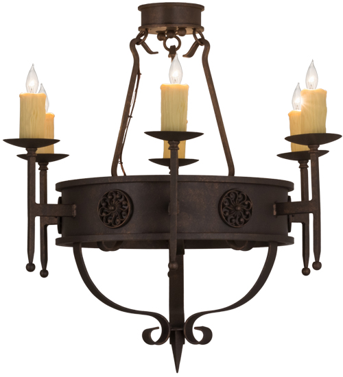 30" Wide Calandra 6 Light Chandelier | 160259