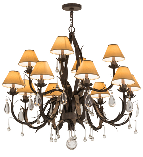 42" Wide Slenderleaf 12 Light Chandelier | 161602