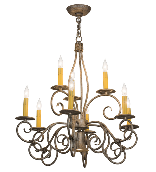 26" Wide Grace 10 Light Chandelier | 165963