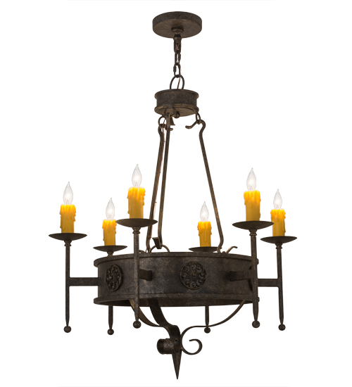30" Wide Lorenzo 6 Light Chandelier | 167204