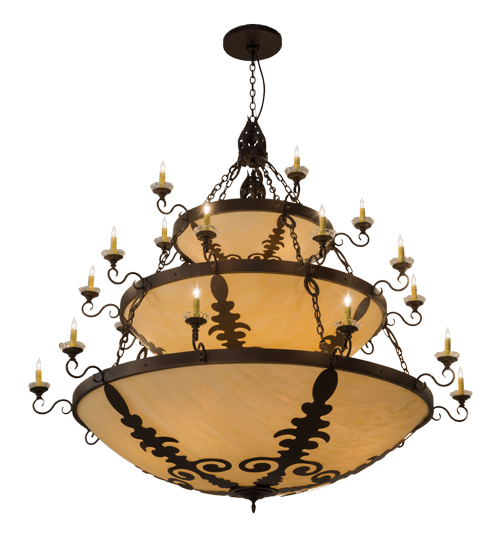 72" Wide Castellum 3 Tier Chandelier | 168220
