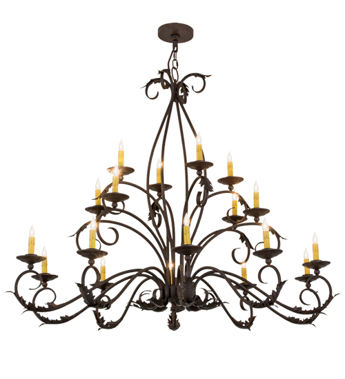 54" Long Windsor 18 Light Oblong Chandelier | 171783