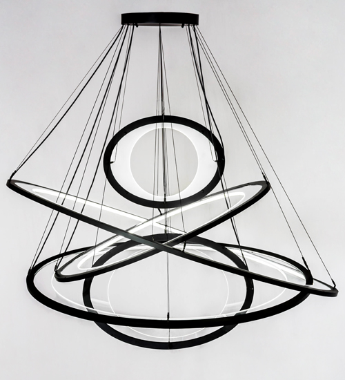 72" Long Anillo Ellipse 5 Ring Cascading Pendant | 174918