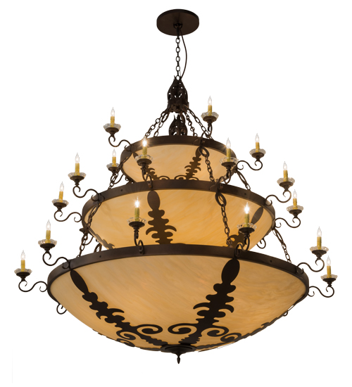 72"W Castellum 3 Tier Chandelier | 179846