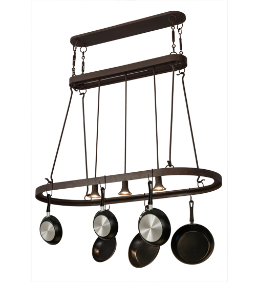 55" Long Harmony 3 Light Pot Rack | 181921