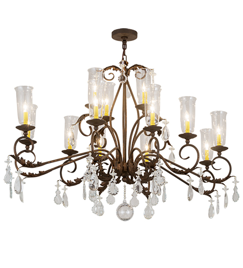 62" Long Windsor 14 Light Oblong Chandelier | 183446