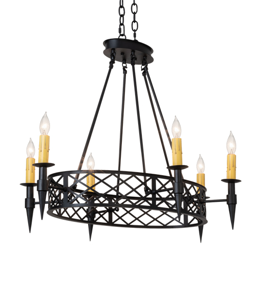 43" Wide Topridge 6 Light Chandelier | 18600