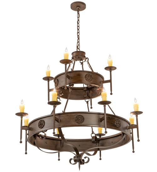 48" Wide Lorenzo 12 Light Two Tier Chandelier | 199188