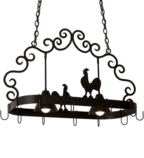 35" Long Poulet 2 Light Pot Rack | 199553